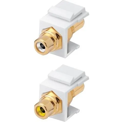 Vanco 820429 RCA Keystone Insert Color, White and Insulator White