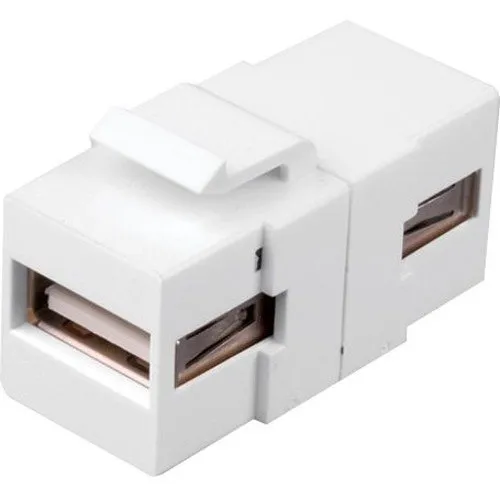 Vanco 820498 USB Keystone Insert USB to USB A, White