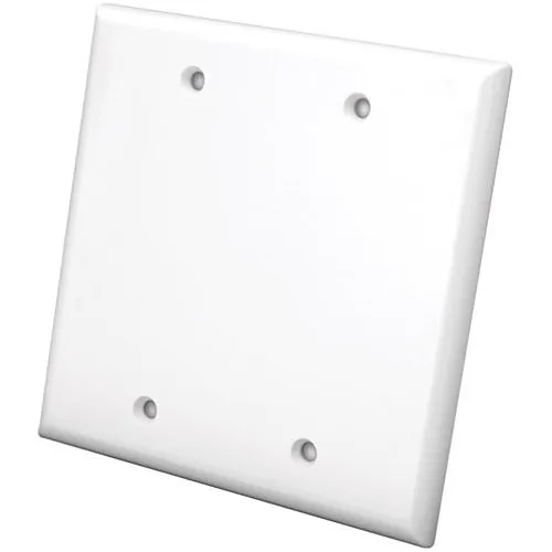 Vanco 820542X Dual Blank Wall Plate, White