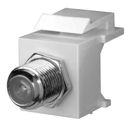 Vanco 820628 F81 Keystone Insert, Silver, White