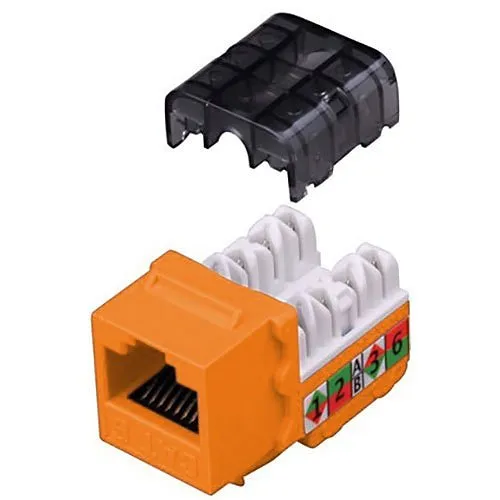Vanco 820817 CAT6 90˚ Keystone Insert 8-Conductor, Orange