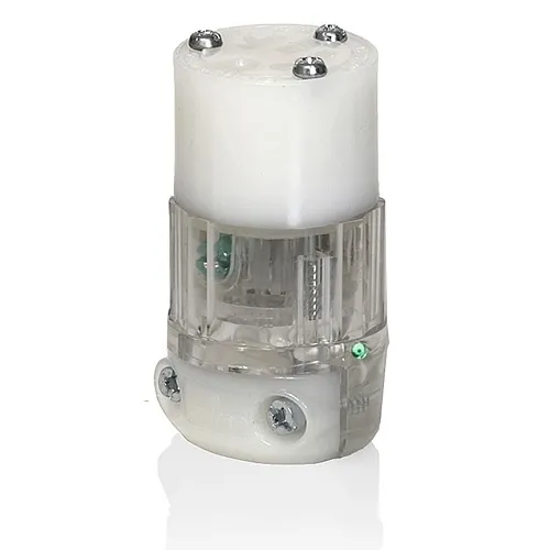 Leviton 8319-PLC Power Plug, Clear Connectors