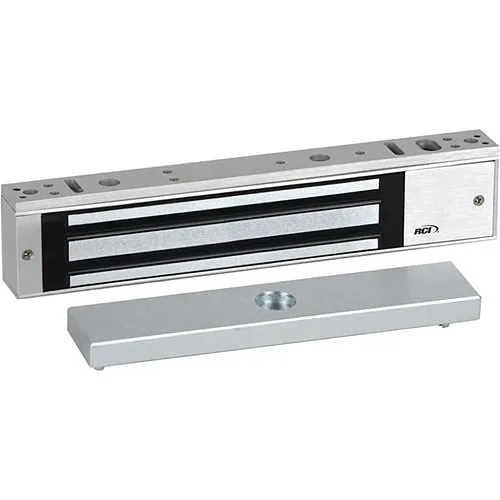 RCI 8371 Surface Single MiniMag Electromagnetic Lock, Outswing Doors, 750 lb, Brushed Anodized Aluminum