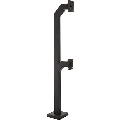 Pedestal Pro 84-DSP-4-12-12 84" Dual Headed, Gooseneck Pedestal, black powder coated