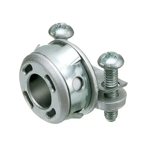 Arlington 8400ST Zinc Die-Cast, 1/2" Knockout 2-Screw Cable Connector for Steel and Aluminum Jacketed Cables.