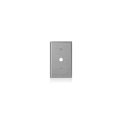 Leviton 84017-40 1-Gang Stainless Steel Metal Wallplate with Satin Wall Plate Finish, Standard Size