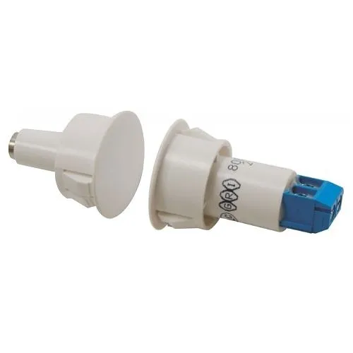 GRI 8484-TWG-W 1" Steel Door Recessed Switch Set, Wide Gap, 10W, 160VDC, 0.40 Amp, Closed Loop, N/O, A, White
