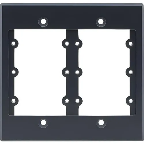 Kramer Frame-2G/US(B) Frame for Wall Plate Inserts, 2-Gang US, 6-Inserts, Black