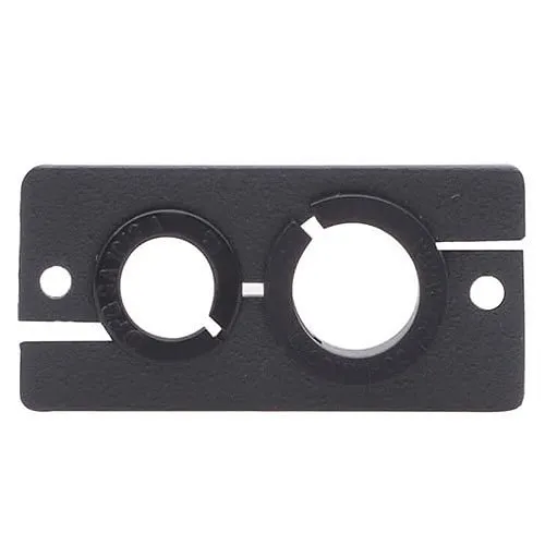 Kramer 85-0002199 WCP-21B Dual Cable Pass-Through Wall Plate Insert, Single Slot, 9mm and 12.5mm, Black