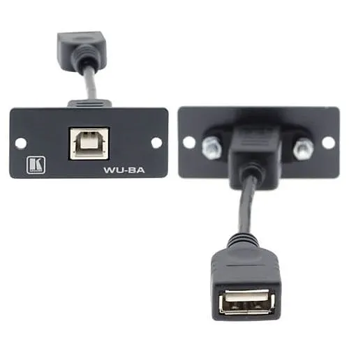 Kramer WU-BA (B) Wall Plate Insert, USB (B/A), Black