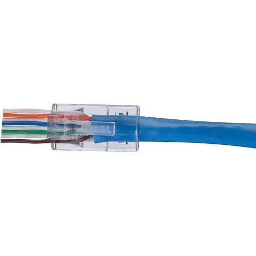 IDEAL 85-376 CAT6 Feed-Thru Modular Plugs, 50-pack