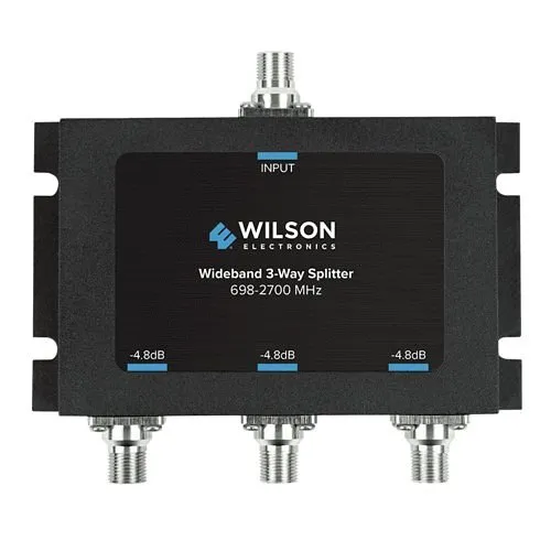 Wilson 850035 Coax Cable 3-Way Splitter, 4.8 dB, 75 Ohms, F-Female