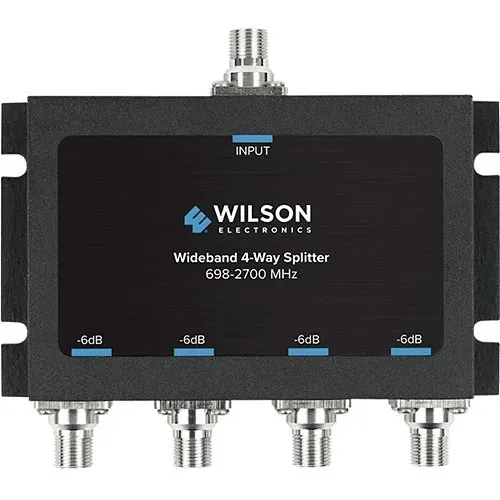 Wilson 850036 Coax Cable 4-Way Splitter, dB, 75 Ohms, F-Female