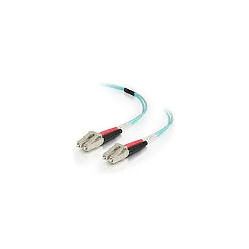 Quiktron 852-LL2-003-55L Value Series Fiber Jumper Cable, LC to LC, 50/125µm Laser-Optimized, Multimode, OM4, 3' (1 m), Blue