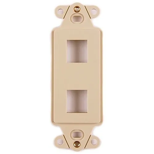 HellermannTyton FPRMF2 2-Port Decorator Mounting Frame, Ivory