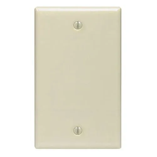 Leviton 86014-000 1-Gang No Device Blank Wall Plate, Standard Size, Thermoset, Box Mount, White