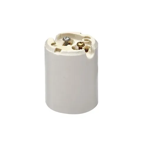 Leviton 8694 Incandescent Lampholder with Mogul Base, Lock Nut, Single Circuit, White
