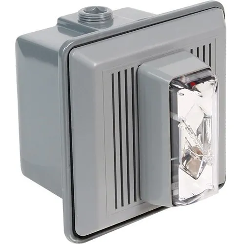 Edwards Signaling 869STRC-N5 860 Series Electronic Horn / Strobe, Indoor Flush Mount, 120VAC, 50/60 Hz, 0.021A, Clear