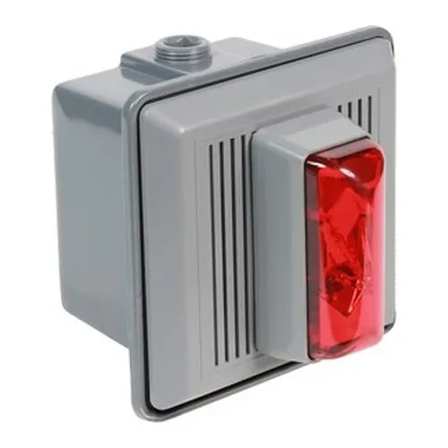 Edwards Signaling 860 Series Electronic Horn Strobe, Indoor Flush Mount, Red, 24VDC, 0.02A, 24VAC 50/60Hz, 0.06A