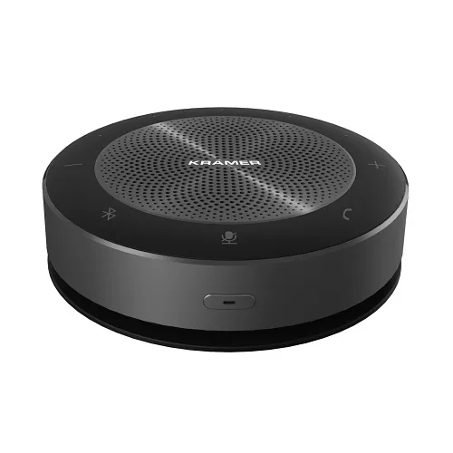 Kramer K-Speak Omni-Directional Speaker Phone, 6 Microphone Array, Bluetooth / USB / Aux Connectivity, and Wireless Charging