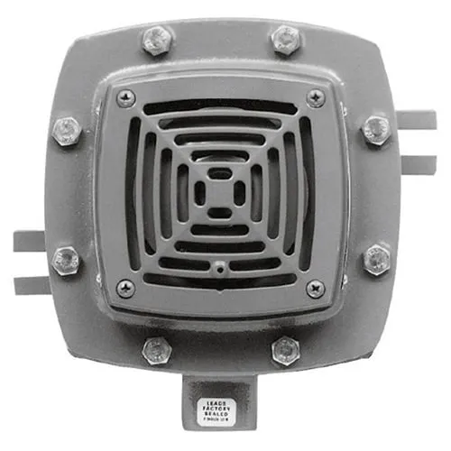 Edwards Signaling 870EX Series Vibrating Horn, bracket mount, explosionproof, NEMA 4X rated, 3.8 VA per lamp,