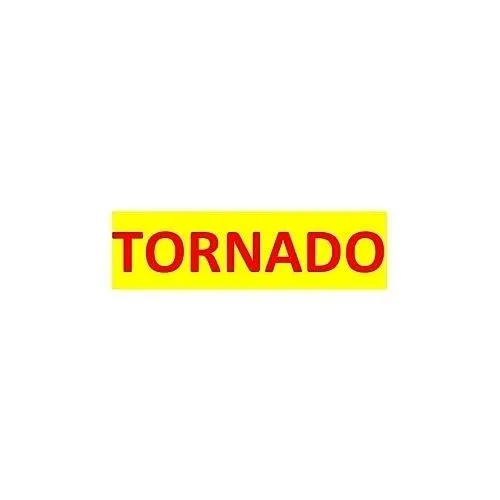 SigCom 880-0057-Y Label for SPECTRUM Pull Stations Lower Section "TORNADO", Red Text, Yellow Label