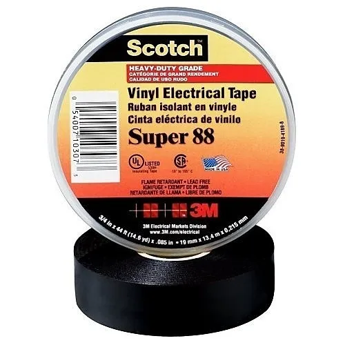 3M Super 88 Scotch Vinyl Electrical Tape, 3/4" 66' 0.0085"
