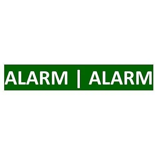SigCom 880-0046-G Label for SPECTRUM Pull Stations "ALARM ALARM", White Text, Green Label