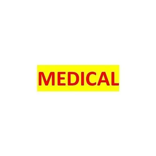 SigCom 880-0056-Y Label for SPECTRUM Pull Stations Lower Section "MEDICAL", Red Text, Yellow Label