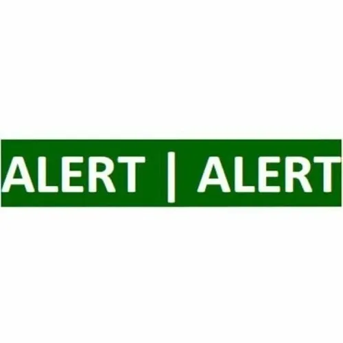 SigCom 880-0047-G Label for SPECTRUM Pull Stations "ALERT ALERT", White Text, Green Label