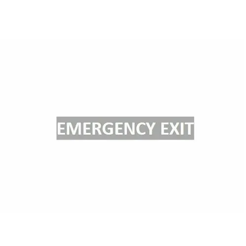 SigCom 880-0090-C/W Label for SPECTRUM Pull Stations Lower Section "EMERGENCY EXIT", White Text, Clear Label