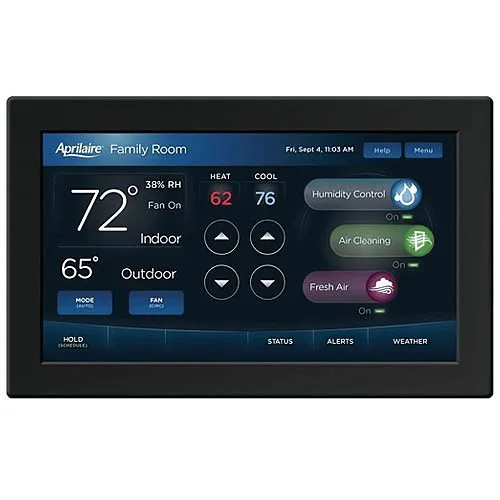 Aprilaire 8840 Color Touchscreen Wi-Fi Automation IAQ Thermostat, Black