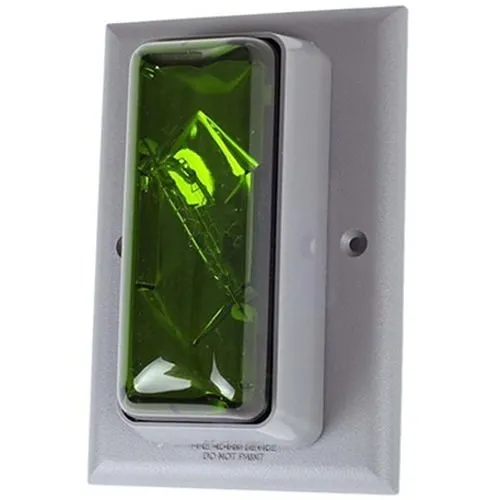 Edwards Signaling 89SMSTRG-AQ 89 Series Surface-Mount Xenon Security Strobe, 24V AC/DC, Green Lens