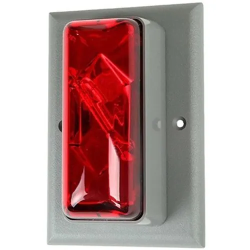Edwards Signaling 89SMSTRR-AQ 89 Series Xenon Strobe, Surface Mounting, Red Lens, 24VAC / DC