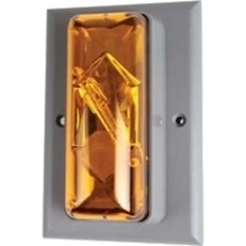 Edwards Signaling 89 Series Flashing Xenon Strobe, Indoor, flush mount, amber colored lens, 90 cd, flash rate 60 fpm, 24V AC/DC, 0.39 A