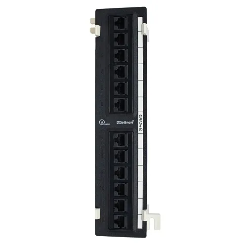 Weltron 90-12PPC5E 12-Port Wallmount Patch Panel