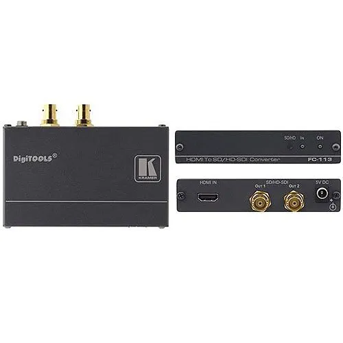 Kramer 90-70874090 FC-113 HDMI to 3G HD-SDI Format Converter with Power Supply