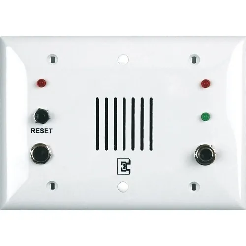 EEI 900-555 Staff/Patient Station, Push Button and Call Jack, LED Indicators, 3-Gang Mount, White