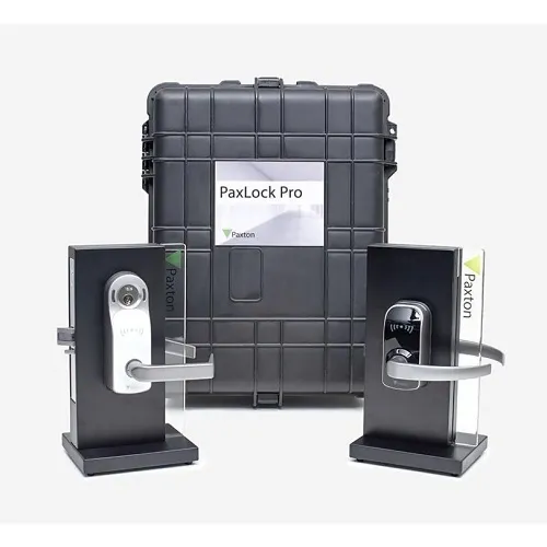 Paxton 900-695-US PaxLock Pro US Demonstration Kit, 2x Demo Stands- Mortise and Latch, Standalone Token Pack(x2 Tokens), Batteries