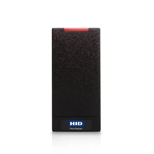 HID 900PXNNEK20000 Prox Premier R10 Mini-Mullion Contactless Smartcard Reader with Pigtail Connection, Standard and Mobile-Ready, HID Prox, Wiegand, Revision E, Black