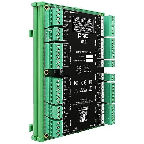 Comelit 530 Output Controller DIN-Mount with One-Touch Test Mode, 12 User Configurable Outputs