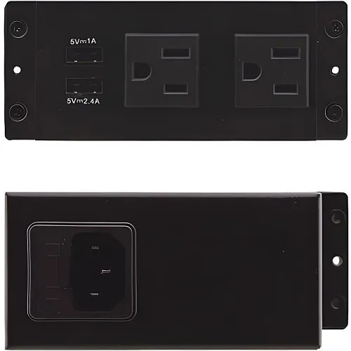 Kramer TS-2UC/U TBUS 2 Socket Module, Universal Power Socket and 2 USB
