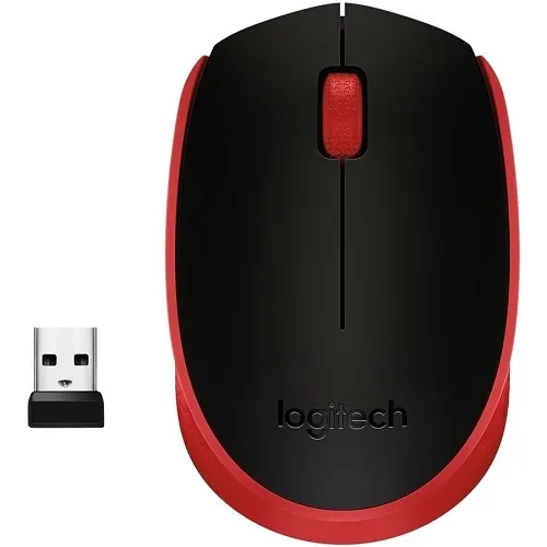 Logitech 910-004941 M170 Wireless Optical Mouse, Red