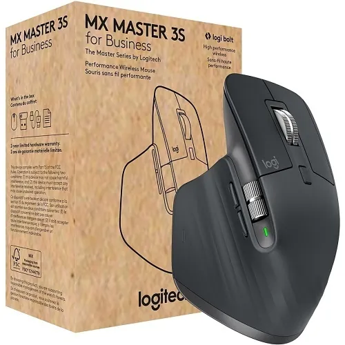 Logitech 910-006581 MX MASTER 3S Performance Wireless Mouse for Business, Graphite