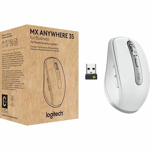 Logitech 910-006957 Anywhere 3 for Business Portable Wireless Mouse, Pale Grey