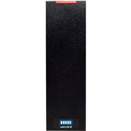 HID 910PSNNEK20000 multiCLASS SE RP15 Mullion Smart Card Reader, Low Frequency Standard, High Frequency Seos, Wiegand, Pigtail, Red LED, Flashing Green, Buzzer On, I'm Alive Function, Black