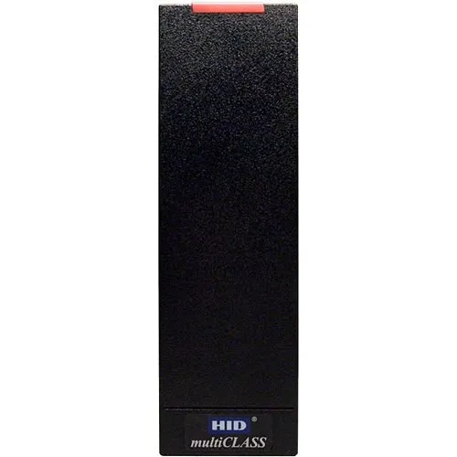 HID 910PTNNEK00000 multiCLASS RP15 Mullion Smart Card Reader, Low Frequency Standard, High Frequency Standard, Sio, Seos, MiFSPR, Wiegand, Pigtail, Standard Profile, Black