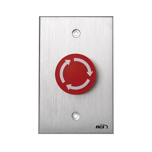 RCI 919 Rotary Release Push Button, Brushed Anodized Aluminum