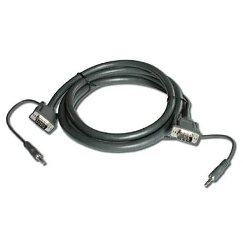 Kramer C-GMA/GMA-75 15-Pin HD (M) to 15-Pin HD (M) 3.5mm Stereo Audio Cable, 22.90m (75')
