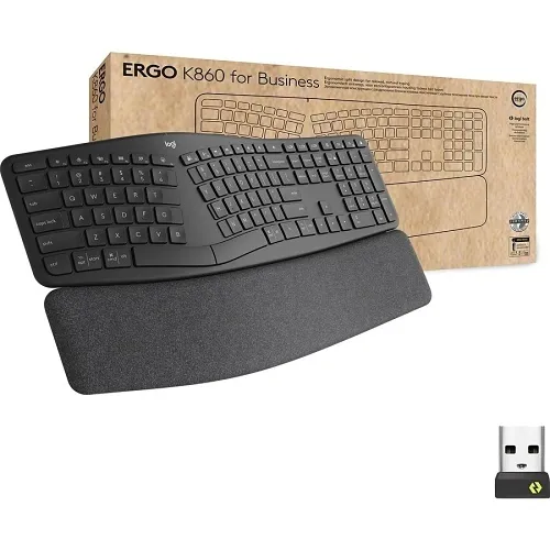 Logitech 920-010175 K860 Ergo Ergonomic Keyboard for Business